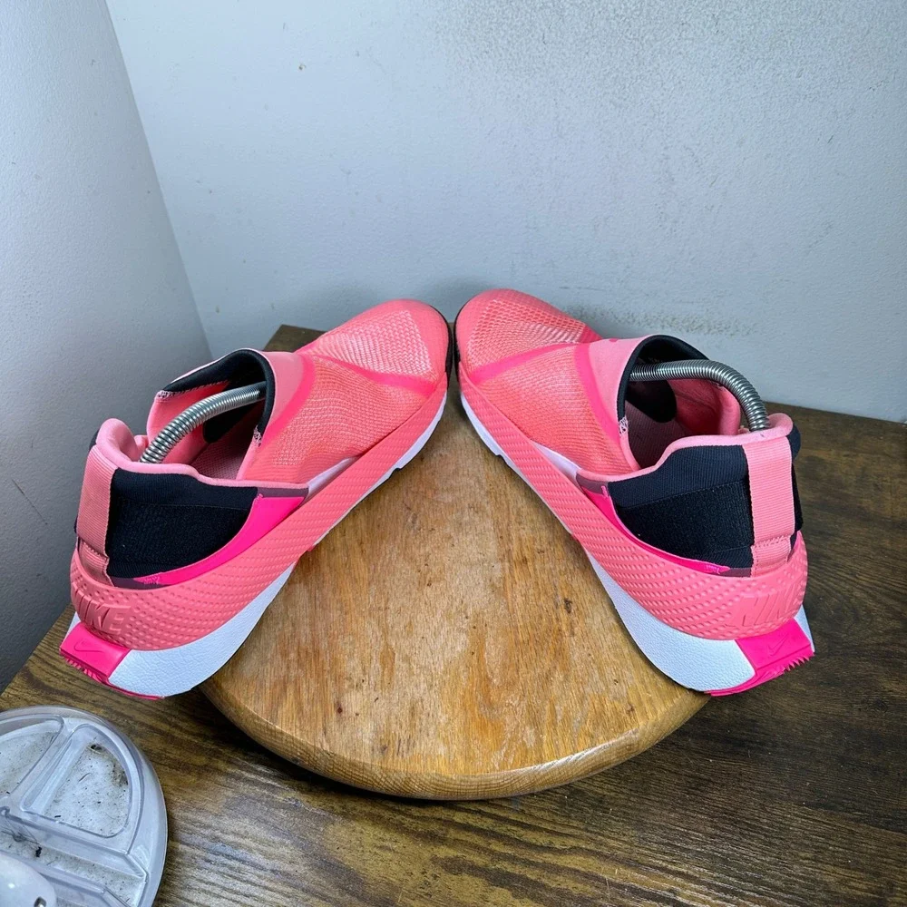 Nike Go FlyEase Mens 10 Bright Crimson Pink Blast Hands-Free Shoes DZ4860-600